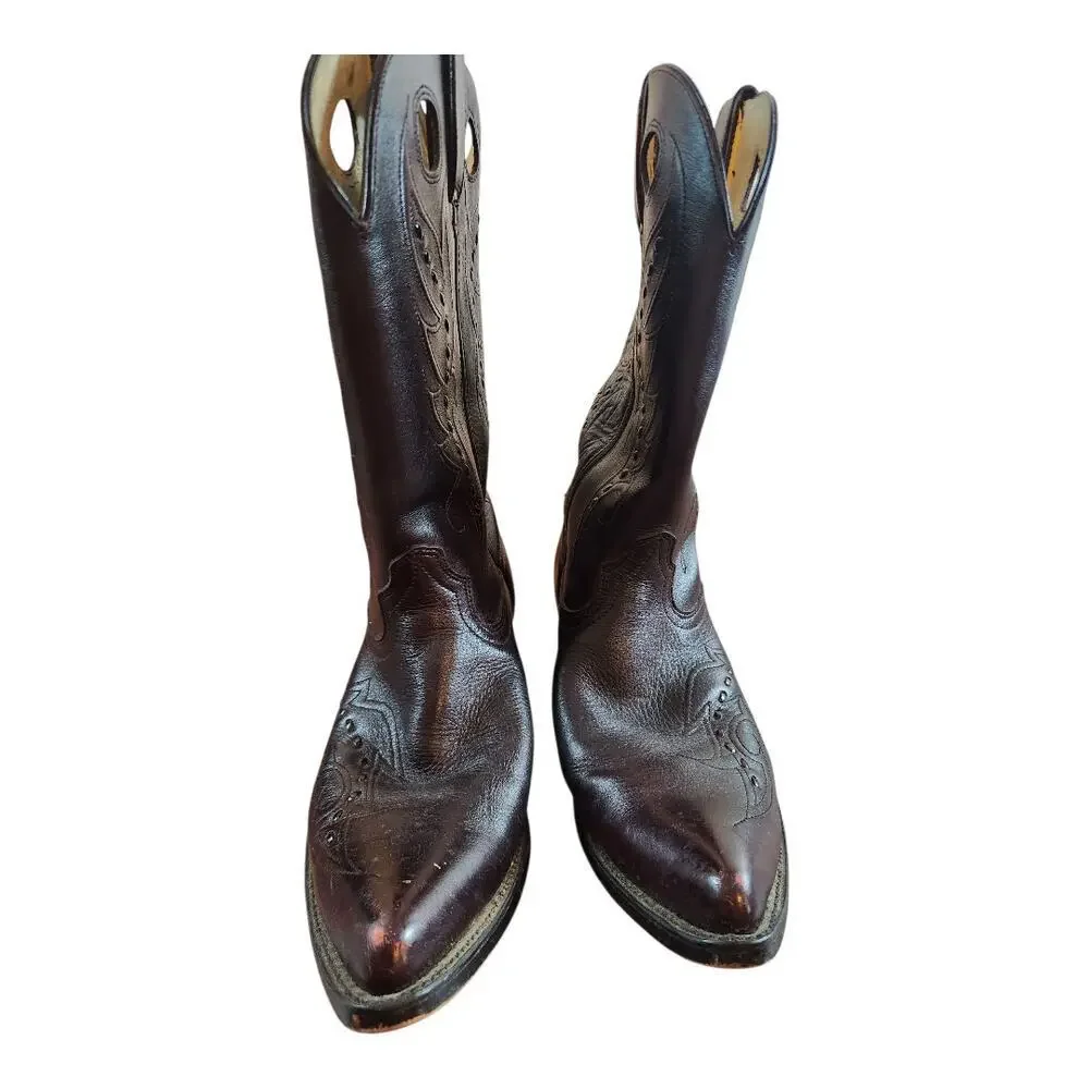 Durango D3585 Mens cowboy boots sz 10.5D leather western pointed toe dark cherry